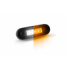 FANALINO BASE TUBOLARE/PIANA CON GOMMA - DARK SIDE - 4 LED DOUBLE - BIANCO/ARANCIO