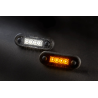 FANALINO BASE TUBOLARE/PIANA CON GOMMA - DARK SIDE - 4 LED DOUBLE - BIANCO/ARANCIO