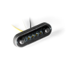 FANALINO BASE TUBOLARE/PIANA CON GOMMA - DARK SIDE - 4 LED DOUBLE - BIANCO/ARANCIO