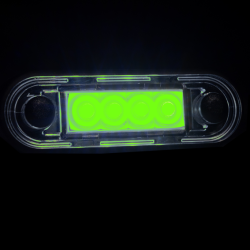 FANALINO INCASSO TUBOLARE C/GOMMA - 2 LED - VERDE