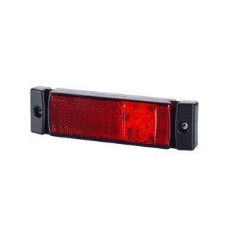 FANALINO A LED - CON CATADIOTTRO 3 LED - ROSSO 12/24V