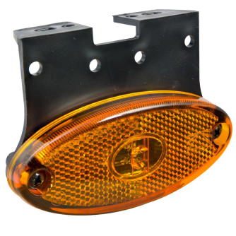 FANALINO LATERALE OVALE A LED ARANCIO 24V