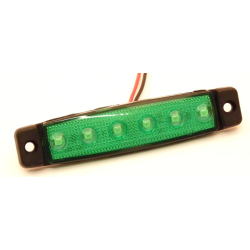 FANALINO A 6 LED ULTRAPIATTO VERDE