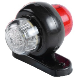 FANALINO CORNETTO A LED - 12-24V - BIANCO-ROSSO