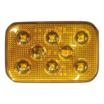 FANALINO ULTRAPIATTO 6 LED " STROBO" ARANCIO 12-24V