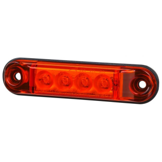 FANALINO A LED - SLIM 4 LED - ROSSO 12/24V (LD2329)