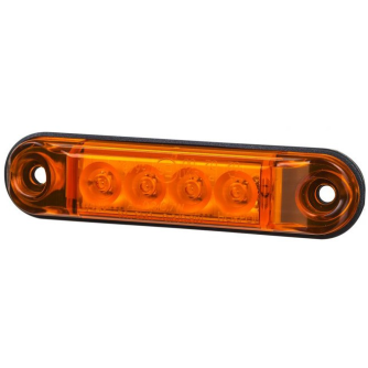 FANALINO A LED - SLIM 4 LED - ARANCIO 12/24V (LD2328)