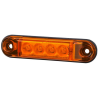 FANALINO A LED - SLIM 4 LED - ARANCIO 12/24V (LD2328)