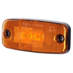 FANALINO A LED - LATERALE CATADIOTTRO 2 LED - ARANCIO 12/24V (LD185)