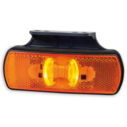 FANALINO A LED - LATERALE CATADIOTTRO - MEZZE LUNE - ARANCIO 12/24V - CON STAFFA ( LD2220)