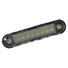 FANALINO BASE TUBOLARE/PIANA CON GOMMA - LUNGO - 8 LED - BIANCO (FT073 B LONG)