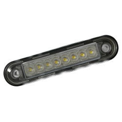 FANALINO BASE TUBOLARE/PIANA CON GOMMA - LUNGO - 8 LED - GIALLO (FT073 Z LONG)